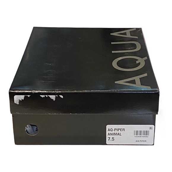 AQUA Women's Sneakers 7.5 Piper Low Top Fashion Animal Print Flatform Lace Up - Picture 7 of 10